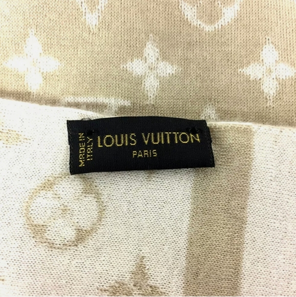 LOUIS VUITTON MONOGRAM CASHMERE SILK SCARF /A0614 - Picture 13 of 14